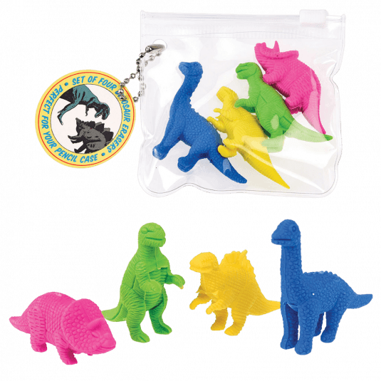 Colourful Dinosaur Erasers