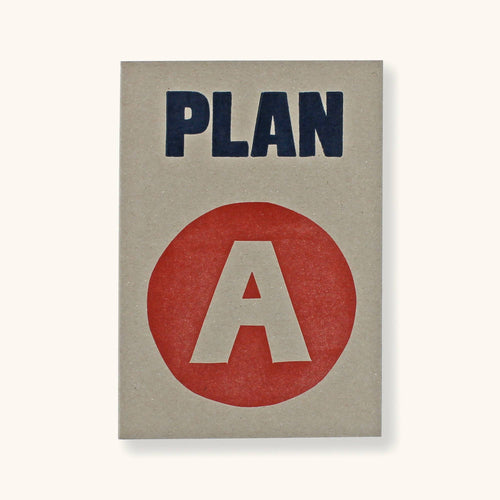 Plan A Letterpress Notebook