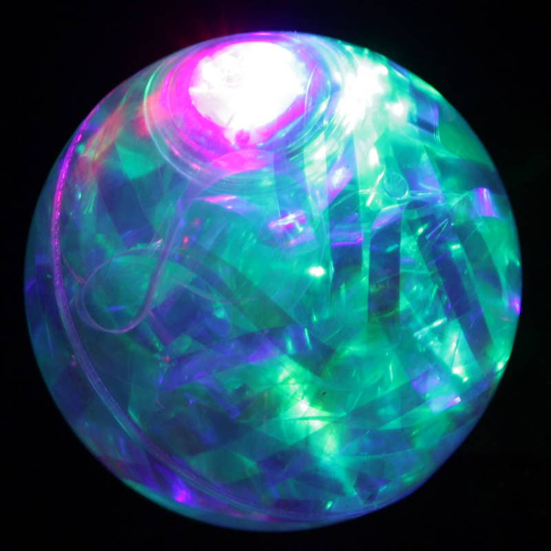 LED Flashing Stripe Bouncy Ball
