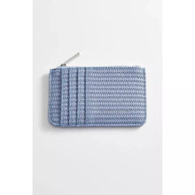 Load image into Gallery viewer, Blue Rattan Card Purse