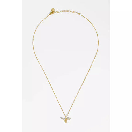 Bee With Sparkly Wings Gold Plated Necklace