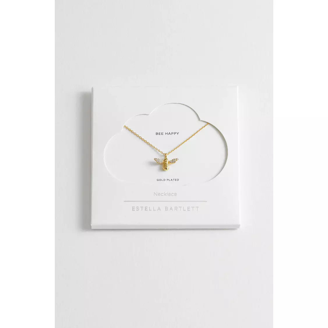 Bee With Sparkly Wings Gold Plated Necklace