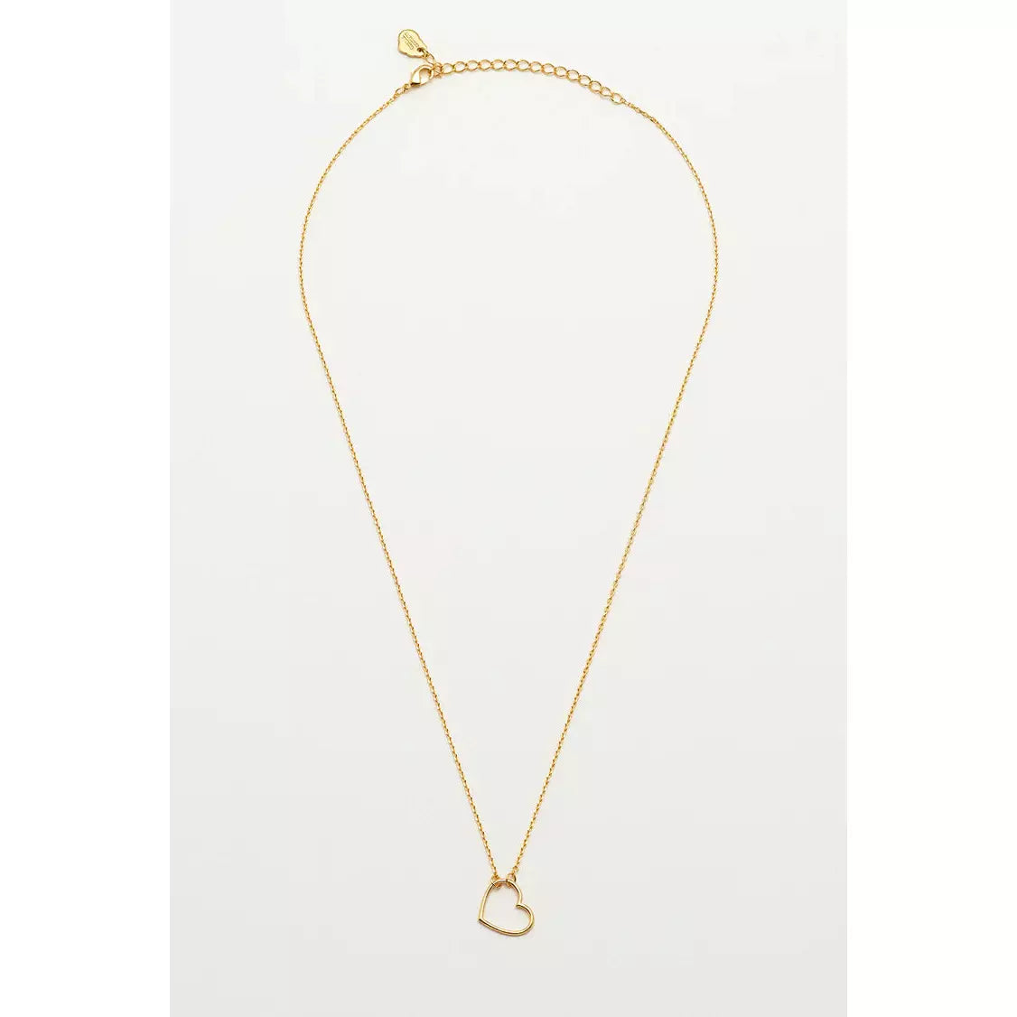 Open Heart Necklace Gold Plated
