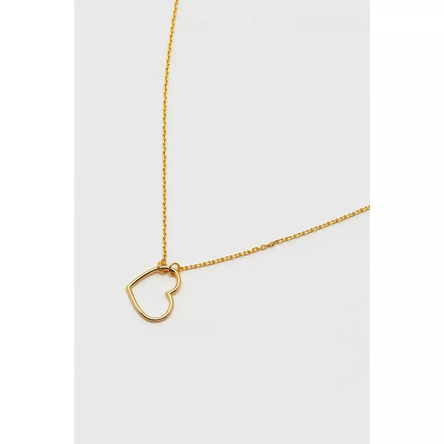 Open Heart Necklace Gold Plated