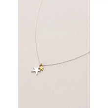 Load image into Gallery viewer, Two Toned Silver And Gold Double Star Necklace