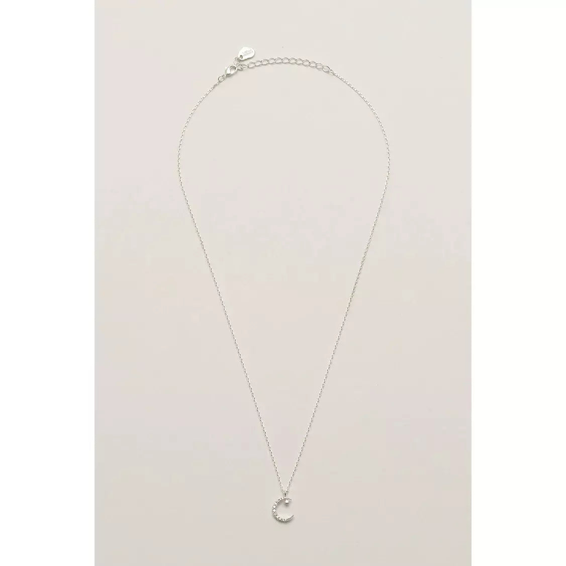 Moon And Star Silver Plated Necklace