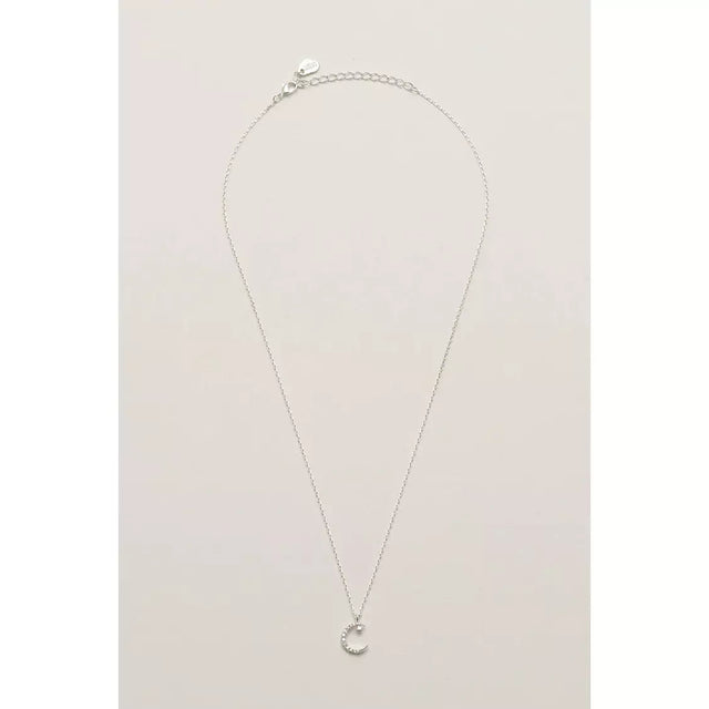 Moon And Star Silver Plated Necklace