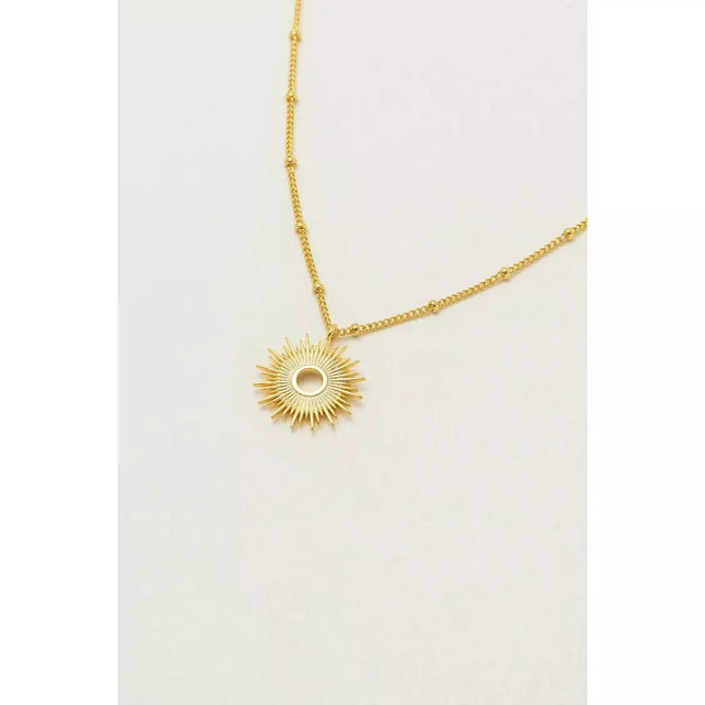 Full Sunburst Necklace Gold Plated