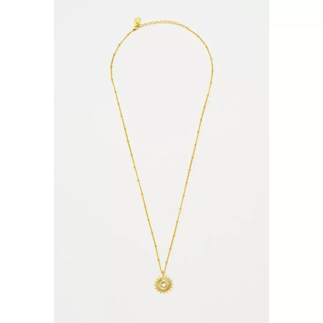 Full Sunburst Necklace Gold Plated