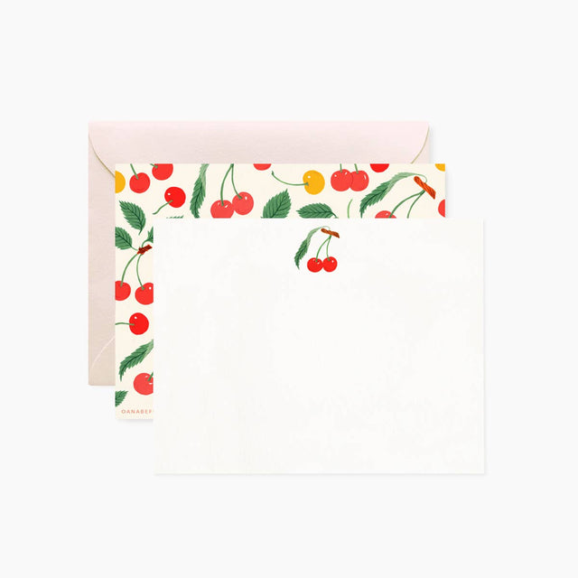 Set of 4 Cherry Notecards