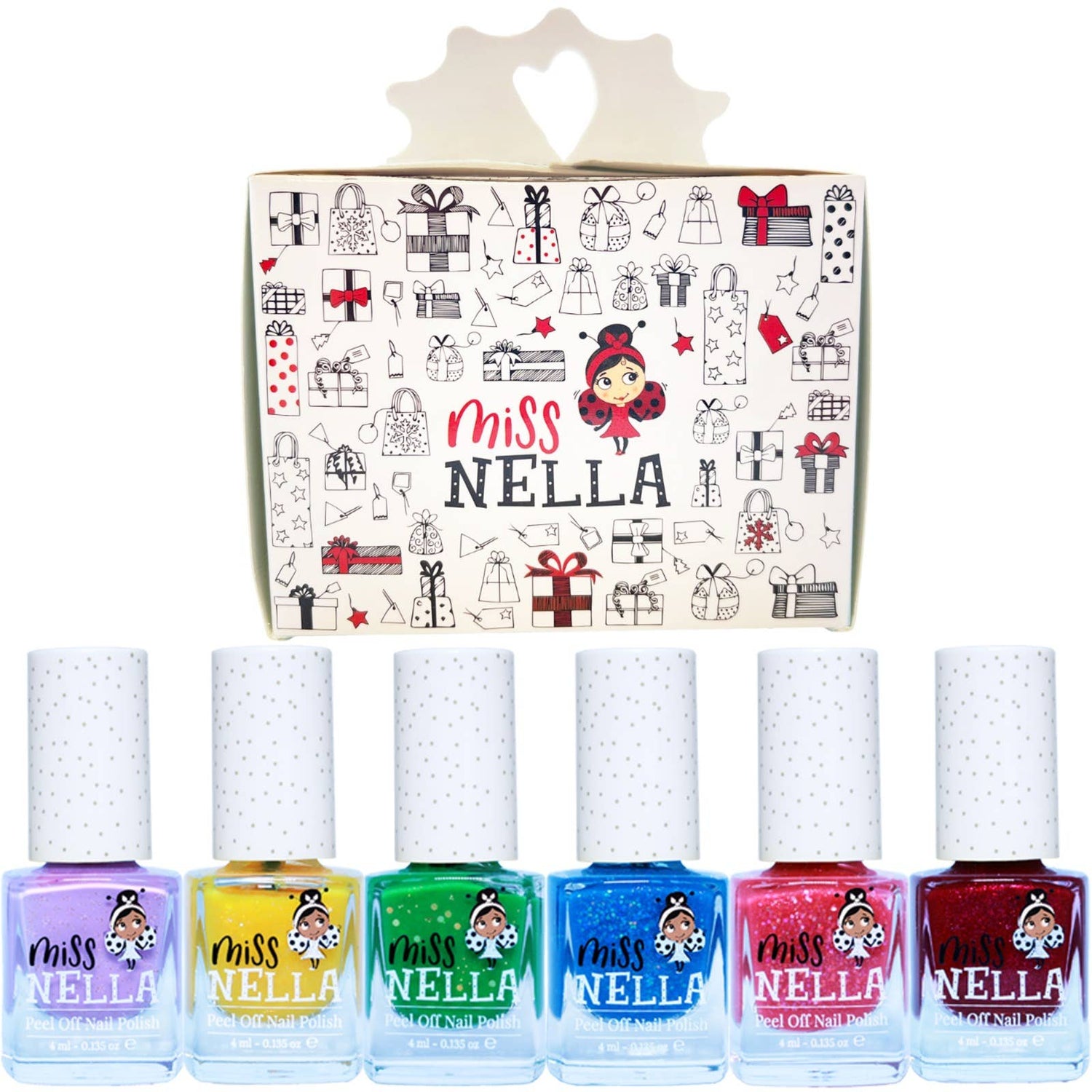 Christmas Glitter Set Of 6 Kids Nail Polish