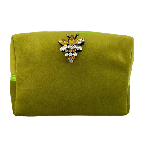 Large Chartreuse Pouch & Queen Bee Pin