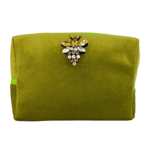 Large Chartreuse Pouch & Queen Bee Pin