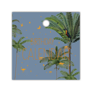 Tropical Palm Tree Birthday Wall Calendar