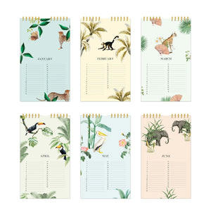 Tropical Animals Birthday Wall Calendar