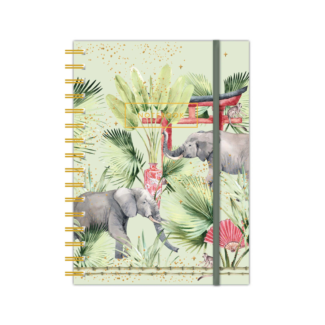 Tropical Elephants A6 Notebook