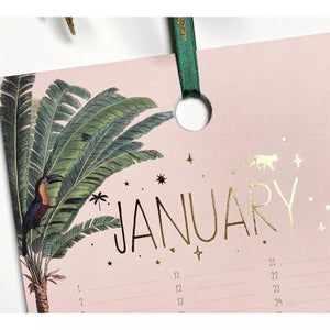 Tropical Palm Tree Birthday Wall Calendar