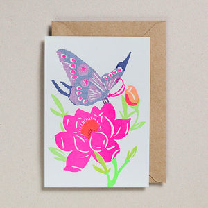 Fluorescent Butterfly Card
