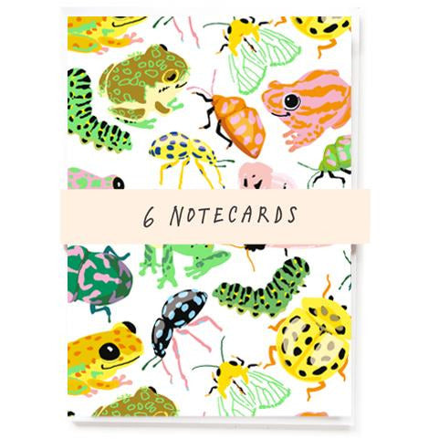 Frogs And Bugs Notecards