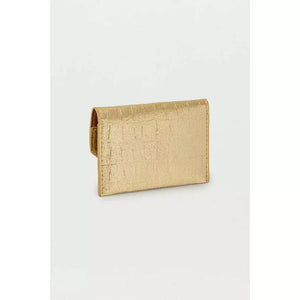 Gold Crocodile Effect Envelope Card Purse