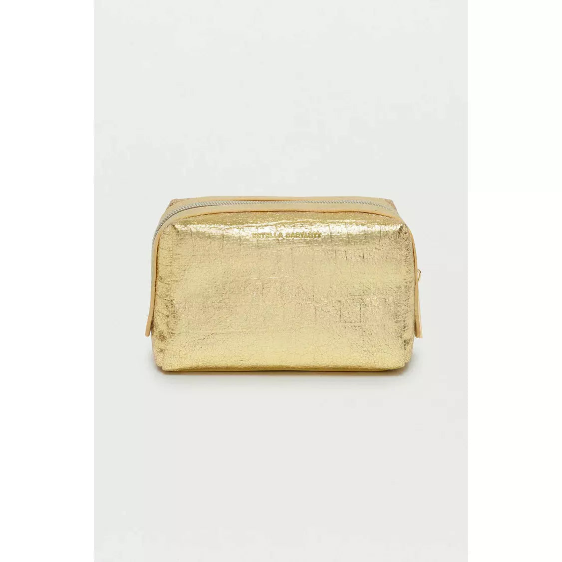 Metallic Gold Crocodile Effect Make Up Bag