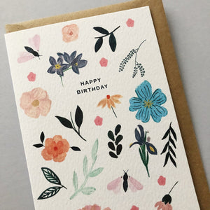 Happy Birthday Floral Card