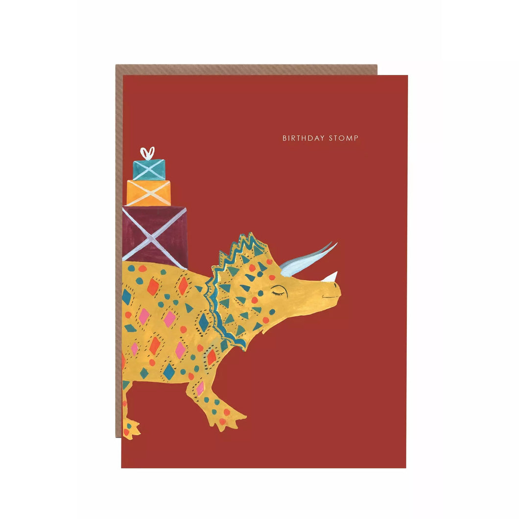 Birthday Stomp Dinosaur Card