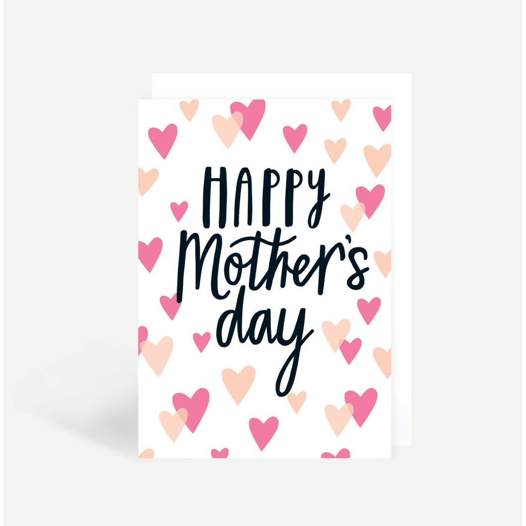 Happy Mothers Day Hearts Card