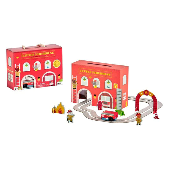 Firehouse Wind Up And Go Playset