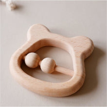 Load image into Gallery viewer, Bear Beech Wood Rattle
