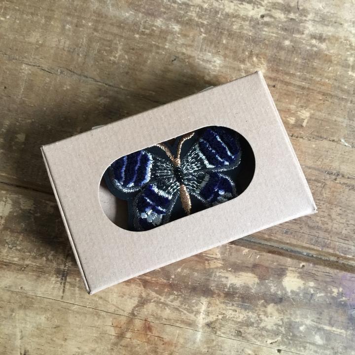 Indigo Butterfly Pin