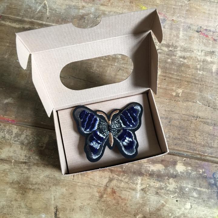 Indigo Butterfly Pin