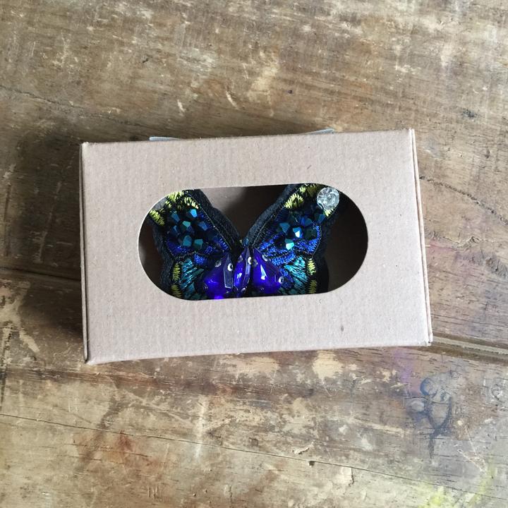 Sapphire Butterfly Pin