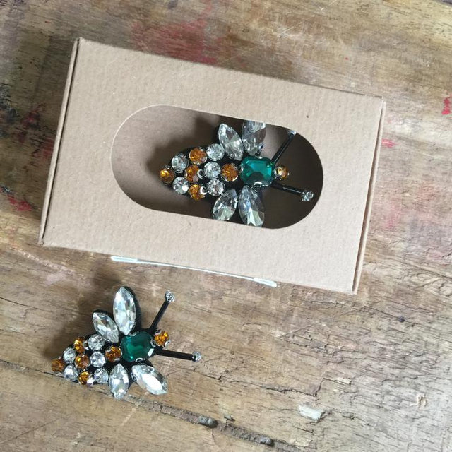 Green Queen Bee Pin
