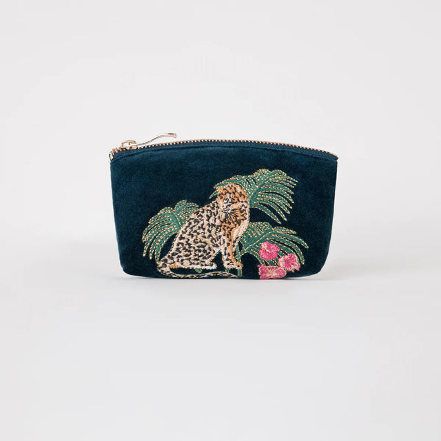 Jungle Jaguar Velvet Coin Purse