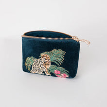 Load image into Gallery viewer, Jungle Jaguar Embroidered Coin Purse