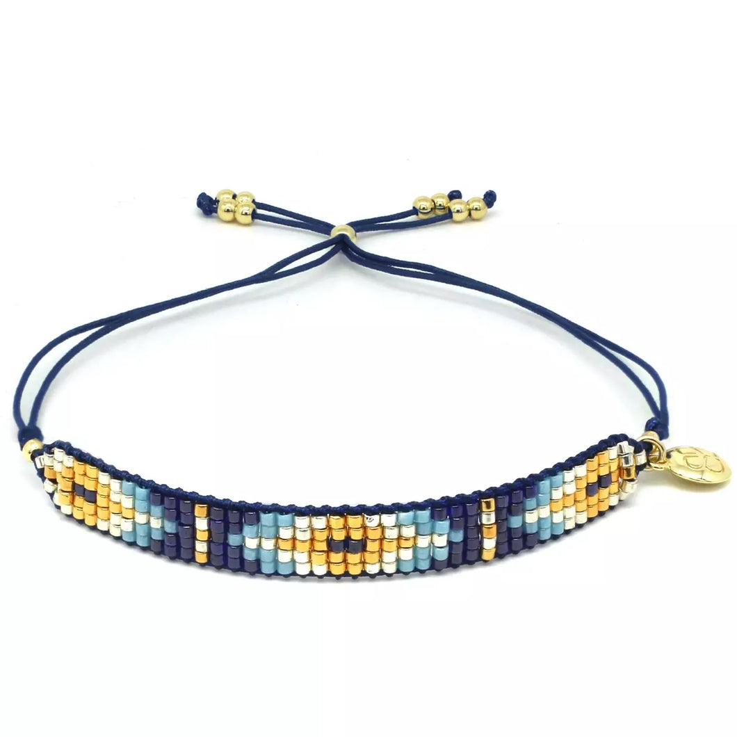 Starlight Navy Beaded Friendship Bracelet