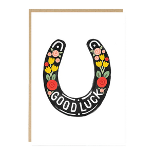 Good Luck Floral Horseshoe
