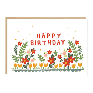 Happy Birthday Floral Display Card