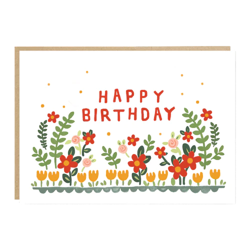 Happy Birthday Floral Display Card