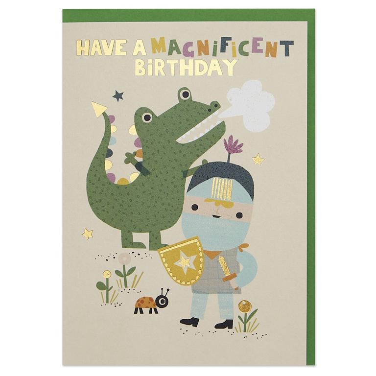 Dragon And Knight Birthday Card