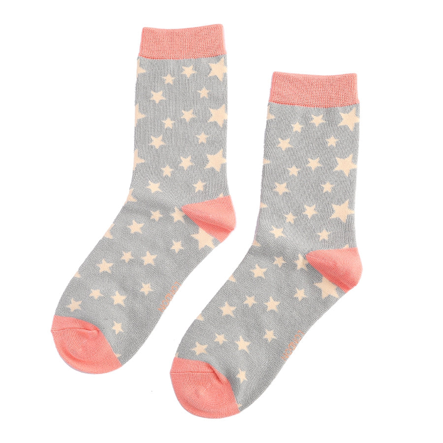 Star Grey Bamboo Socks