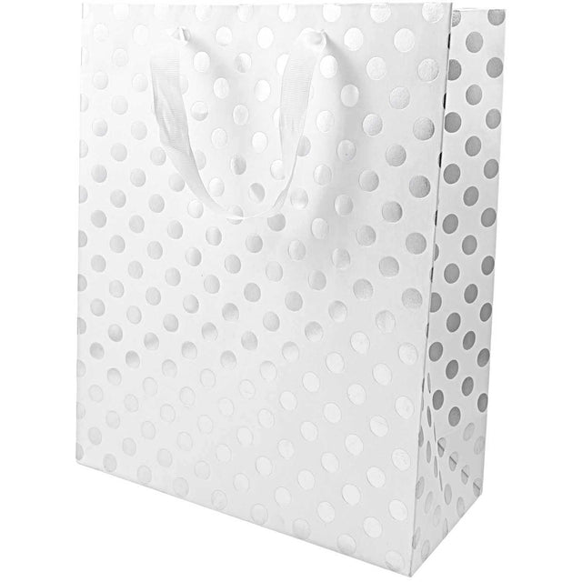 Large Silver Spot Gift Bag