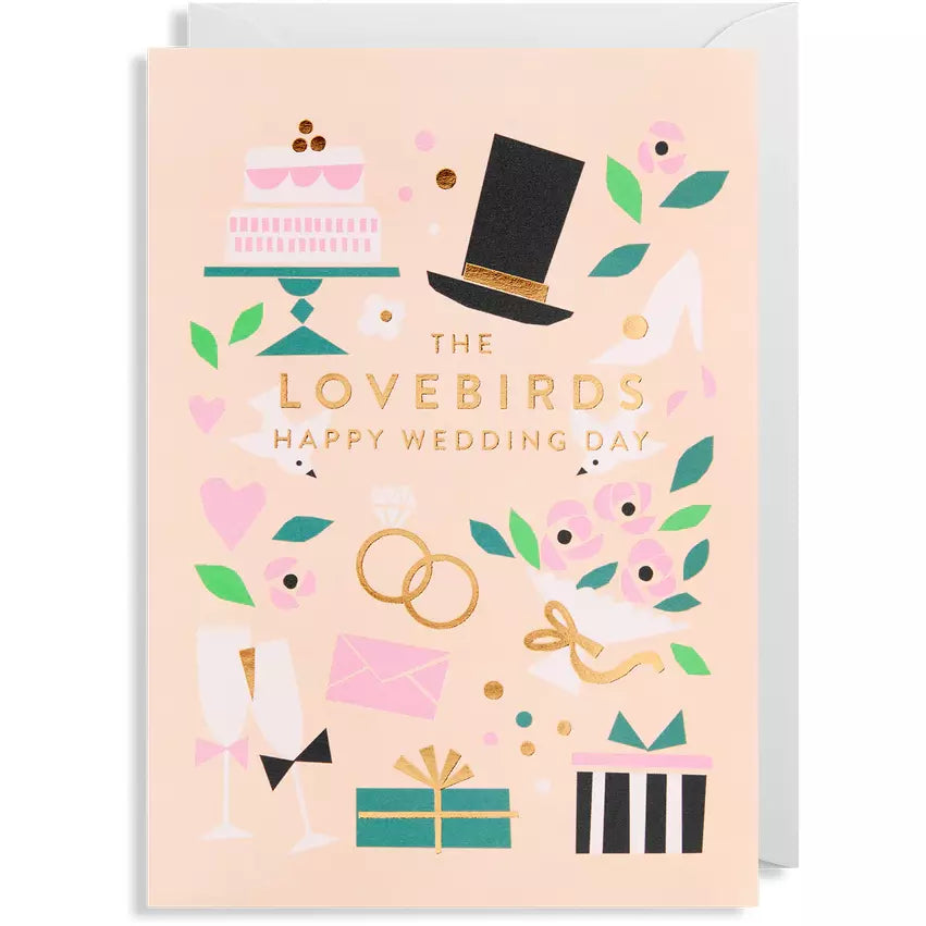 Happy Wedding Day Lovebirds Card