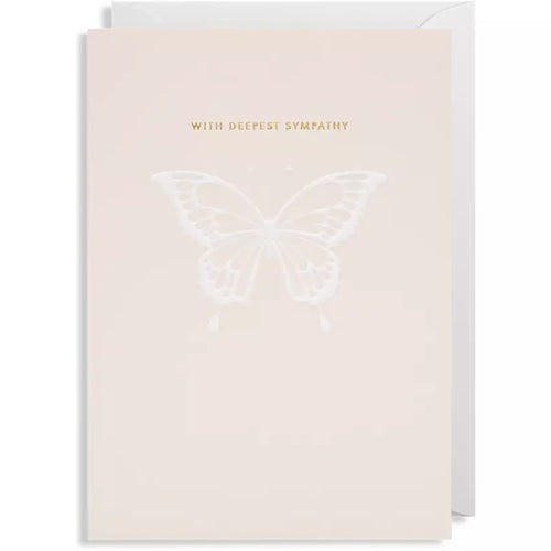 With Deepest Sympathy Butterfly Card