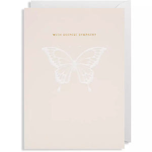 With Deepest Sympathy Butterfly Card