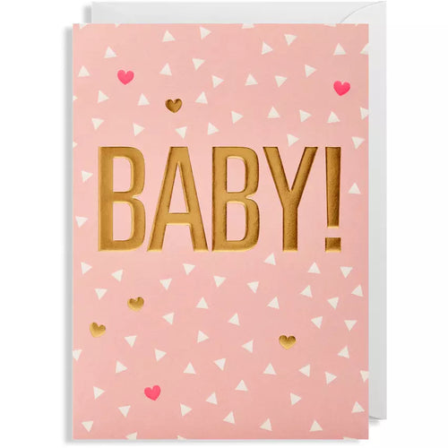 New Baby Girl Confetti Card