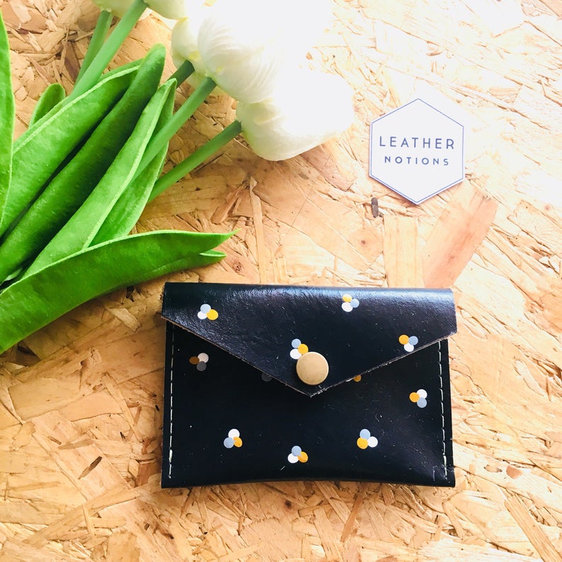 Leather Coin Purse Navy