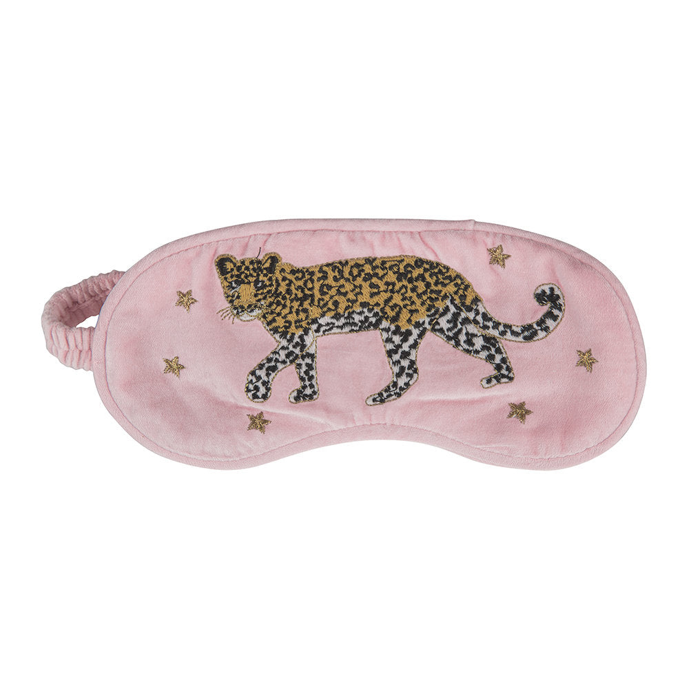 Leopard Pink Velvet Eye Mask