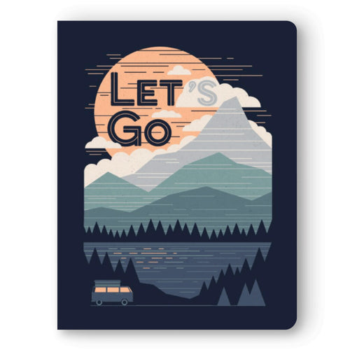 Let's Go Mountains Large Lined Notebook